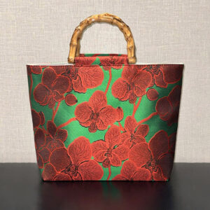 Women’s Bags Double Sided Embroidery And Hot Stamping Three Dimensional Handmade Large Capacity Plastic Bamboo Canvas