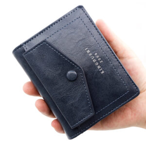 Korean Style Casual Men’s Short Vertical Multi-Card Slot Business Zipper Key Wallet Mini Coin Purse