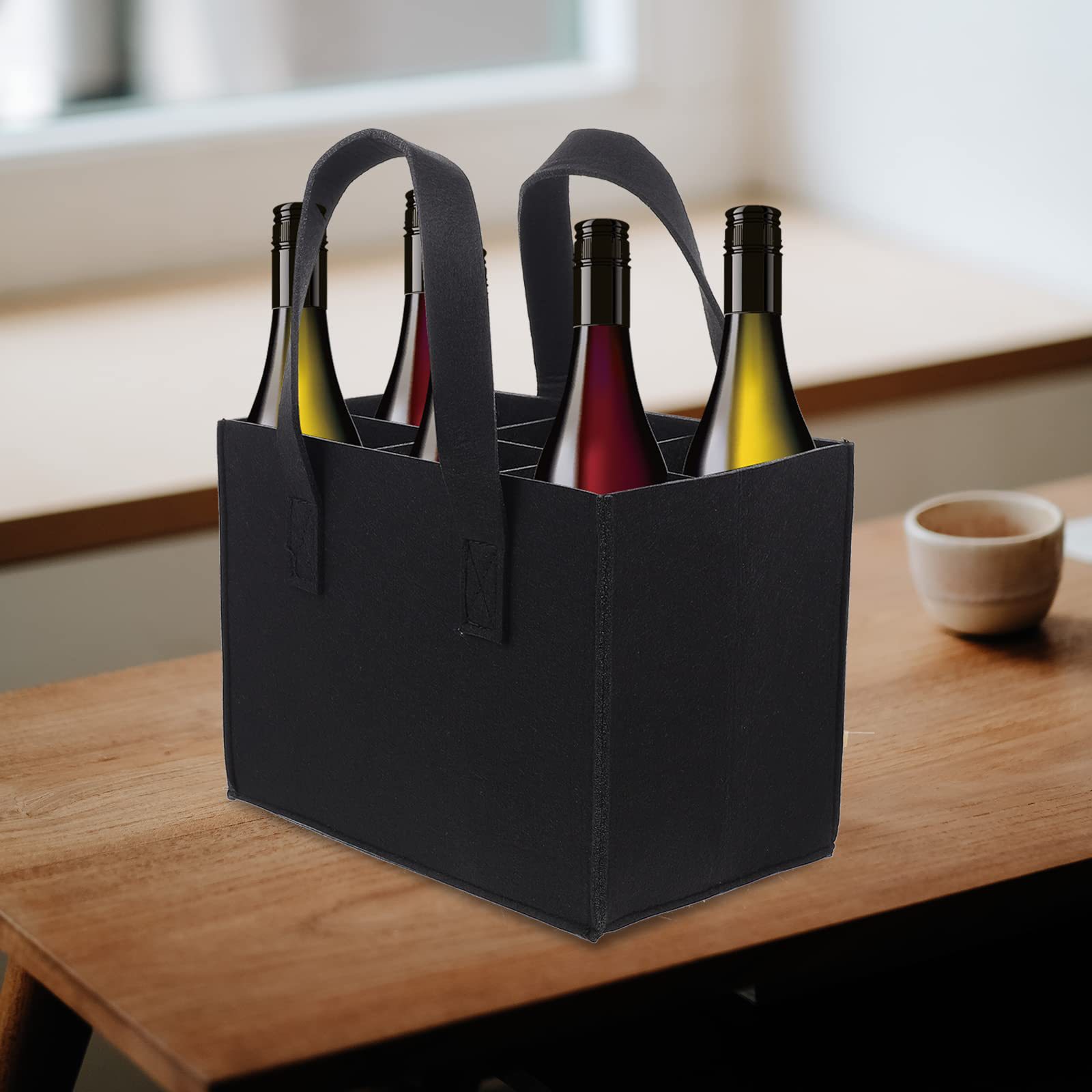 Factory Direct: Non-woven Fabric Carrier Felt Storage Bag, Six-bottle Wine Tote Bag - Image 13