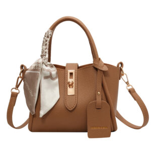 Niche design tote 2026 new style retro wings silk scarf decorated single shoulder crossbody bag