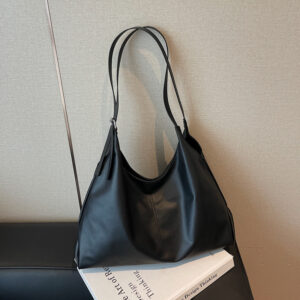 2026 New Solid Color Women Textured Tote Lightweight Niche Stylish Shoulder Bag, Casual Unique Commuter Handbag