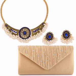 Women’s Jewelry – Vintage Winged Diamond Drop Necklace And Earrings Trio For Evening Party, Elegant Boho Chic Statement