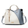 White with blue