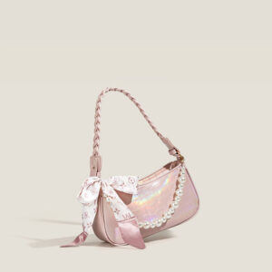INS High-End Fashion Versatile Niche Laser Pink Underarm Colorful Handbag Women’s Tote Shoulder Crossbody Bag