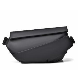 New trendy men’s motorcycle crossbody bag, anti splash multi-functional chest bag
