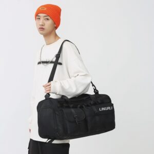 Men’s Multifunctional Handbag Crossbody Large Capacity Travel European American Style Trendy Sports Fitness Bag