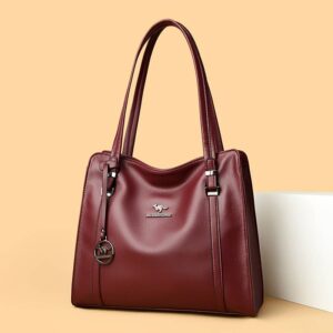 Women’s Crossbody Bag – Large Capacity PU Shoulder Bag, Minimalist Stitching Design, Zipper Closure, Multi-Pocket