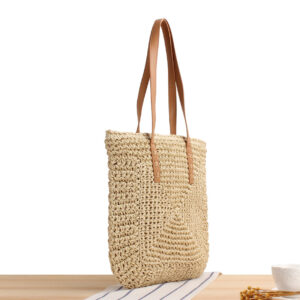 Large capacity Tote single shoulder straw literary style handwoven leisure shopping bag