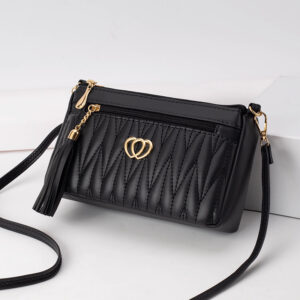 Mr.puffer Mini Crossbody Bag For Women – Vintage Boho Messenger Purse With Tassels & Embroidery, Soft PU Leather