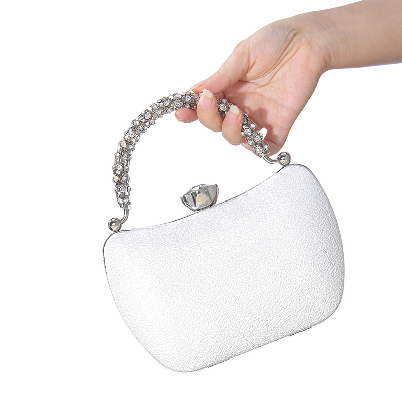 Elegant Socialite Evening Street Fashion Diamond-Encrusted Handbag Chain Dress Bag - Image 5