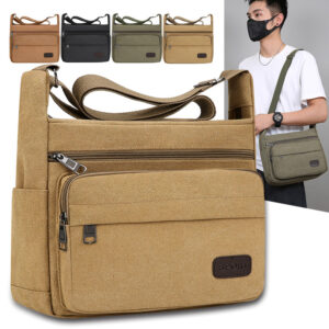 Canvas Single Shoulder Crossbody Casual Large Capacity Men’s Bag, Small Bag