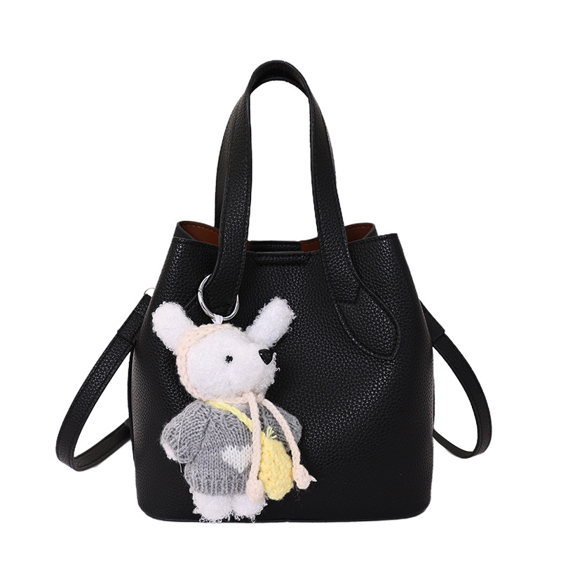 Solid Color Versatile Fashion Bucket For Women, Korean Style Shoulder Crossbody Handbag, Simple Casual Commuter Bag - Image 5
