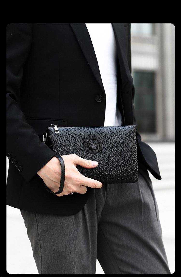 New Business Men's Hand Personality Tiger Head Multi-layer Mobile Phone Key Bag - Image 7