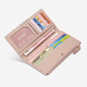 Long Purse Multi-slot Zipper Women’s Money Clip Clutch Bag