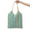 Beige blue stripes