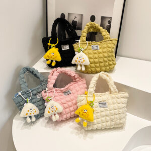 Handheld 2026 New Trendy Fashion Pleated Tote Casual Versatile Shoulder Crossbody Bag For Women