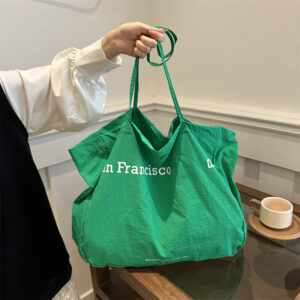 Korean Simple Shoulder 2026 Dopamine Fashion Casual Handbag For Women Lazy Style Lightweight Shopping Tote Bag