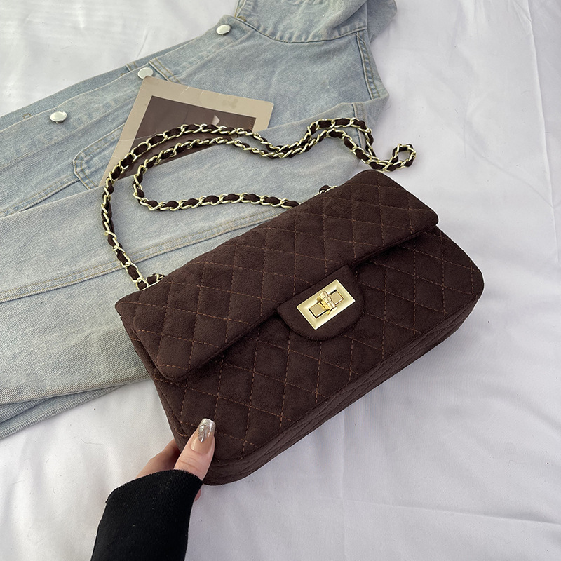 Fashionable Large Capacity Tote New Chain Diamond Grid Shoulder Bag, High-end Crossbody Bag - Image 10