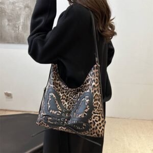 Fashion Leopard Butterfly Shoulder New Joker Simple Small Crossbody Commuter Tote Bag