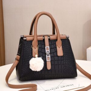 Women’s crocodile pattern handbag elegant fashion large capacity trendy ladies shoulder crossbody bag