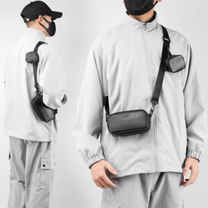 Men’s Messenger Mini Small Hanging Outdoor Travel Mobile Phone Change Key Diagonal Shoulder Bag