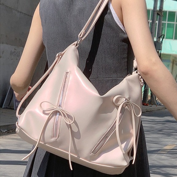 Bowknot Backpack For Women 2026 New Fashion Korean Tote Large Capacity Shoulder Bag