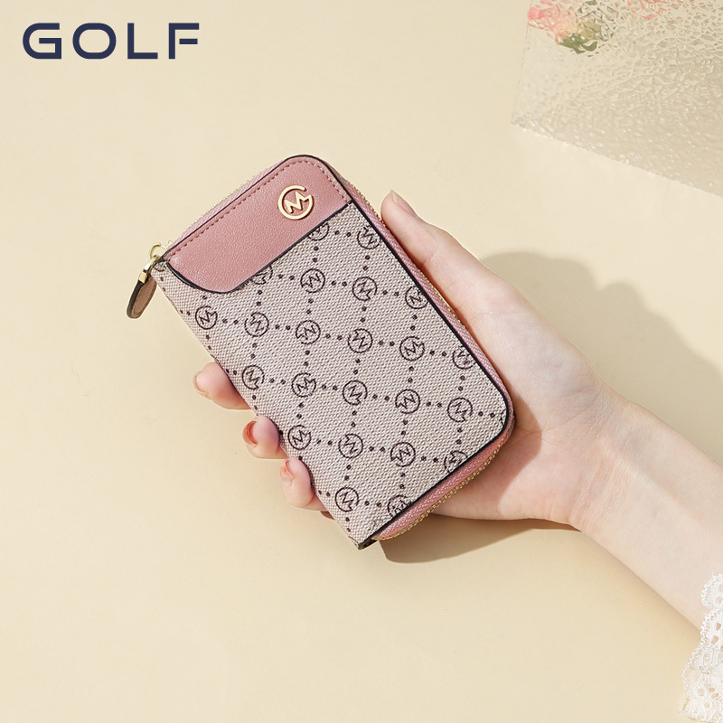 Golf GOLF Printed Fashion Card Zipper Coin Purse Car Key Chain Bag Women - Image 2