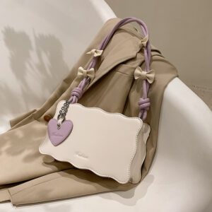 Women’s Niche Korean-style Underarm Bag, New Summer Model With Bow, Stylish And Trendy Small Square Shoulder Bag For