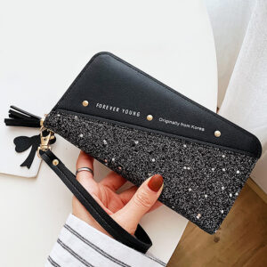 New Women Wallets Lady Purses Wristlet Handbags Coin Purse Zipper Long Clutch Wallet Card Holder Burse Bags Billfold