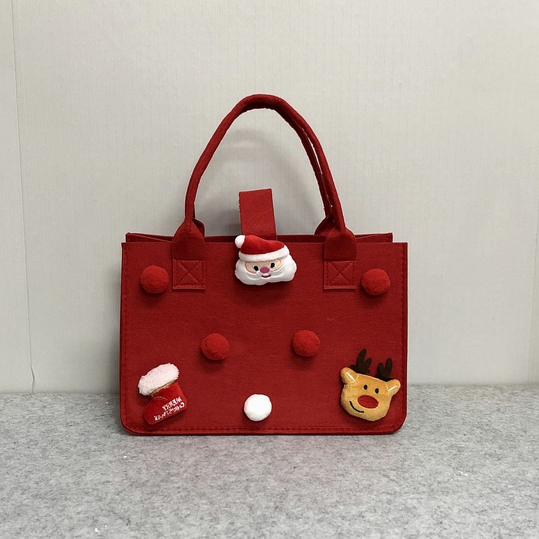 Christmas Candy Felt Tote Apple Box Handbag High-grade Bag Sale Gift - Image 3