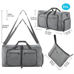 Folding portable travel large capacity fitness and sports bag, cationic luggage bag