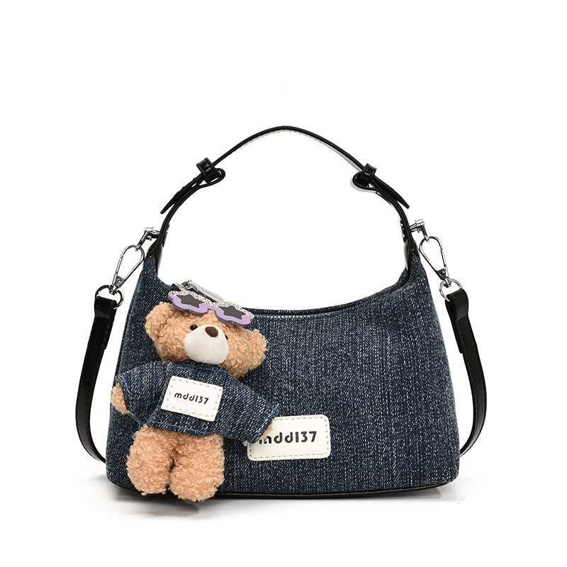 Korean Style Denim Dumpling Casual Shoulder Crossbody Bag for Women Trendy 2026 New - Image 5