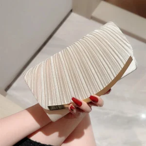 2026 New Women Clutch Bag Ladies Handbag Evening For Wedding Party Shoulder Bags Chain Dinner Silk Solid Color 240822