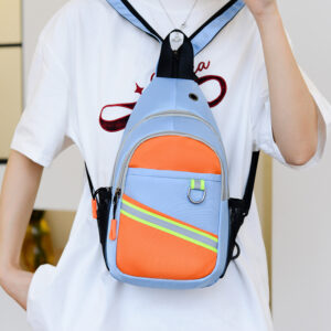 Crossbody Fashion Zipper Fanny Pack Multi-functional Single Double Shoulder Chest Bag Oxford Cloth