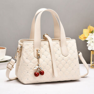 Elegant Quilted Handbag – Chic & Versatile PU Tote With Crossbody Strap, Timeless Checkered Design