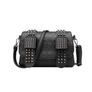Bags Retro Chain Wrist Fashion European and American Bag Rivet Skull Women’s Single Shoulder Crossbody Handbag