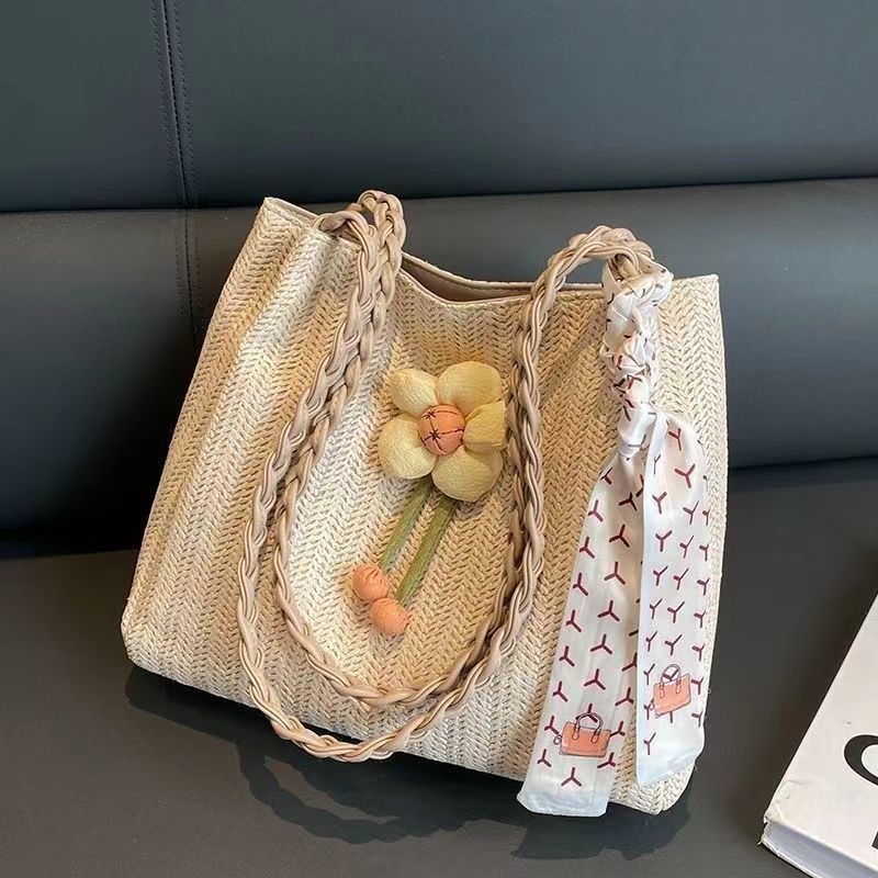 Woven Straw For Women Large Capacity 2026 New Summer Versatile Shoulder Beach Crossbody Commuter Tote Bag - Image 7