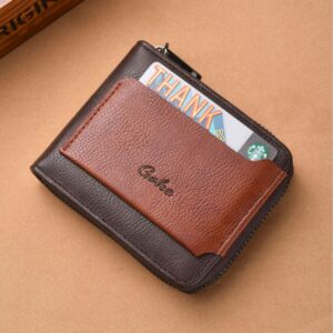 short Men’s Wallet, New Fashionable And Retro Multi-card Position, Large-capacity Multi-function Short Zipper Bag.