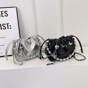Fashionable Textured Bucket 2026 Spring Summer New Butterfly Stylish Women Chain Versatile Shoulder Crossbody Bag