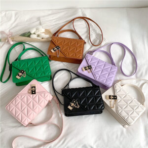 2026 Fashion Versatile Trendy Handbag For Women Solid Color Embossed Quilted Ins Style Shoulder Crossbody Bag