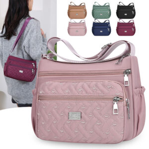 Trendy Fashion Shopping Commuting New Women’s Shoulder Crossbody Lightweight Water-Resistant Nylon Bag