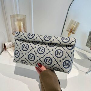 Women’s Fashion Trendy Large Capacity Printed Handbag Envelope Style European American Design Personalized Long Shoulder
