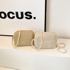 Summer Mini Handwoven For Women 2026 New Trend Fresh Pastoral Style Crossbody Straw Small Square Bag