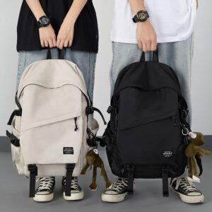 ins Men’s Simple Versatile Large-capacity Leisure Travel Backpack Female Junior High School College Student Schoolbag