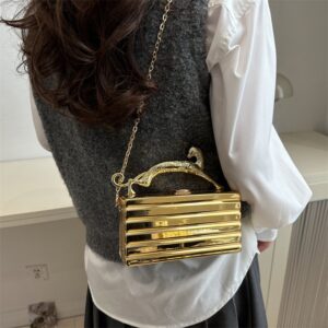 Acrylic 2026 New Fashion Ice Crack Pattern Personality Handheld Crossbody Women’s Shoulder Evening Bag Trendy