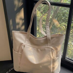 Large-capacity Solid Color Korean-style Mommy Shopping Oxford Cloth 2026 New Model, Multi-pocket Handbag/shoulder Bag,