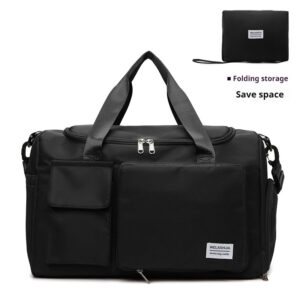 Female Foldable Large Capacity Short Distance Travel Dry Wet Separation Fitness Swimming Bag, Handheld Luggage Bag