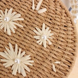 Women’s fashion single shoulder straw pastoral style beach bag