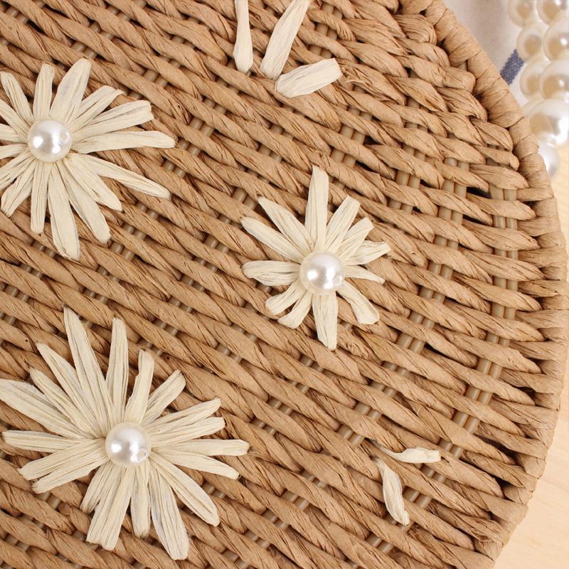Women's fashion single shoulder straw pastoral style beach bag - Image 2