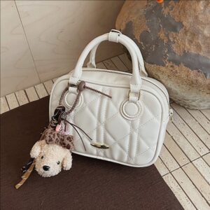 Minimalist Tote – Miu-Inspired Soft PU Shoulder Bag With Detachable Charm, Spacious Work & Travel Organizer